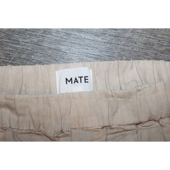Mate The Label 100% Linen Willow Pants Relaxed Fit Wide Leg Beige S NEW - Picture 7 of 8